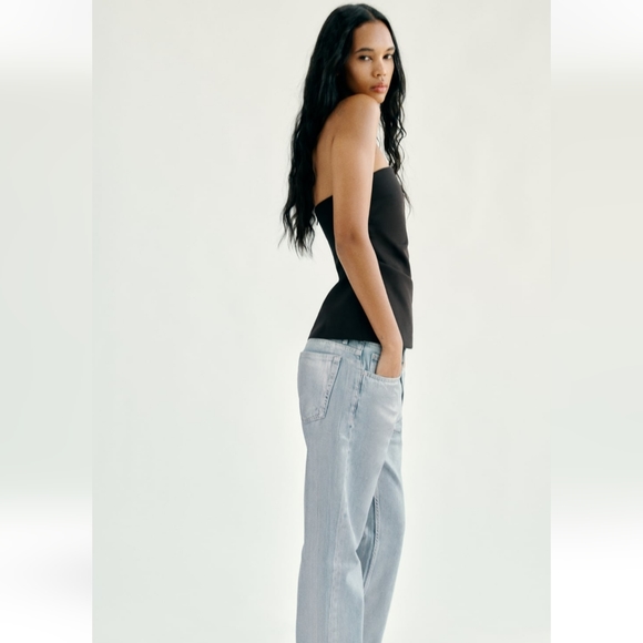 NWT zara strapless top - Picture 4 of 11
